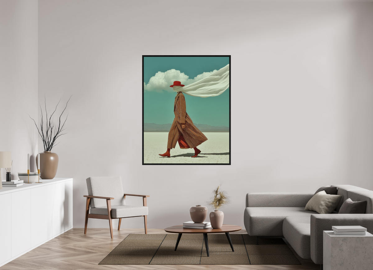 120 x 150 cm, Floater Frame Red Horizon V