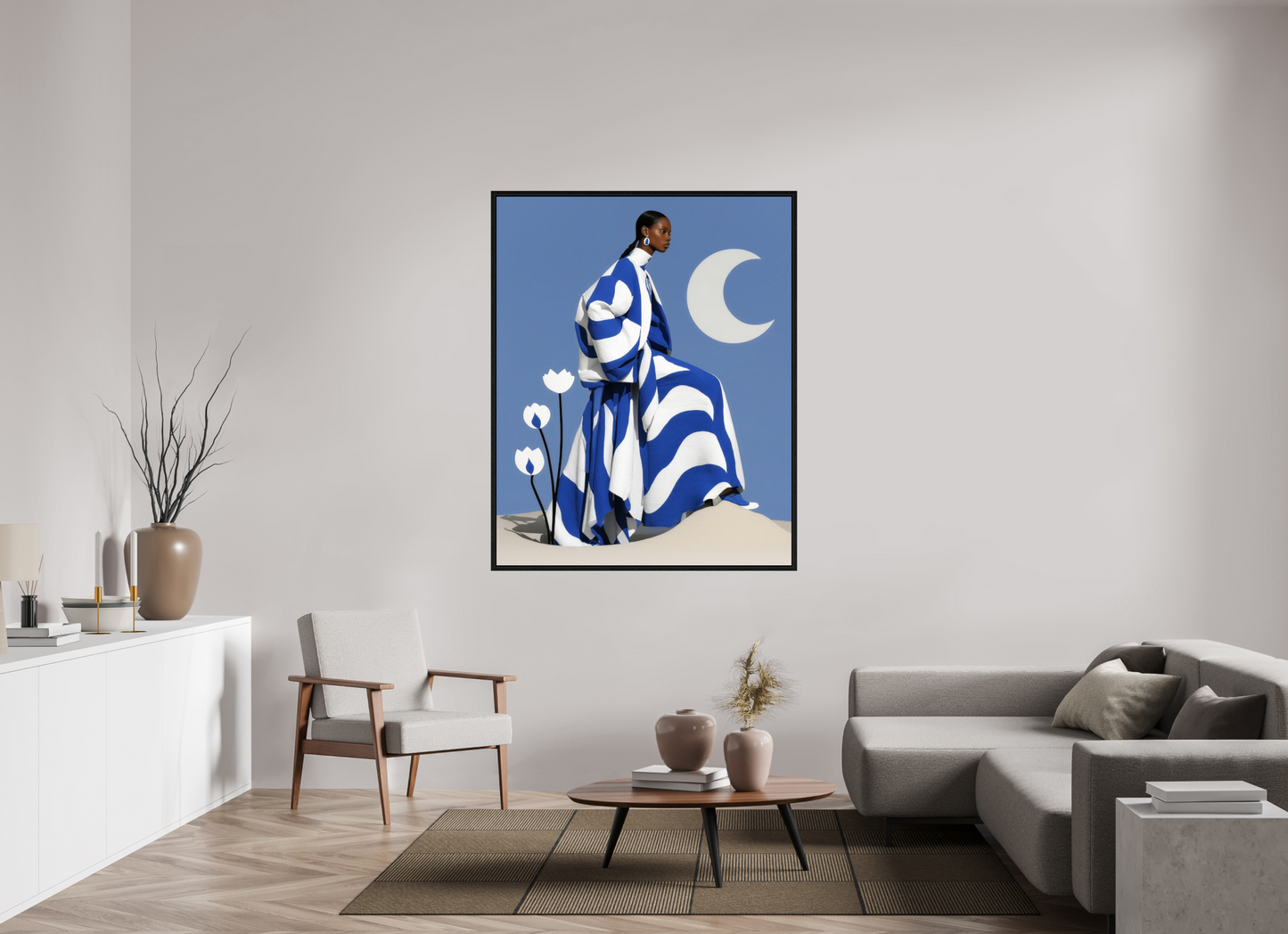 120 x 150 cm, Floater Frame Matisse Fashion XVI