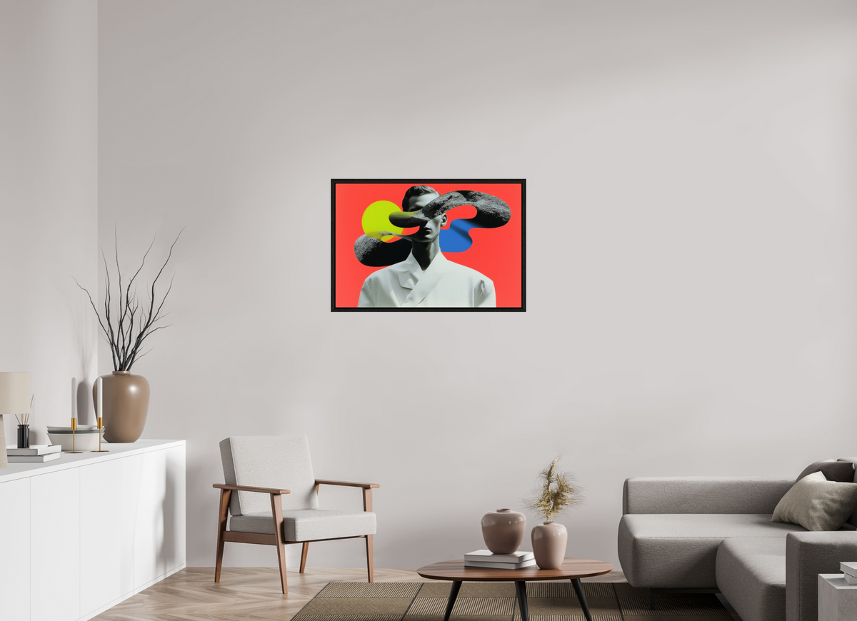 90 x 60 cm, Floater Frame Geometry of Memory VII