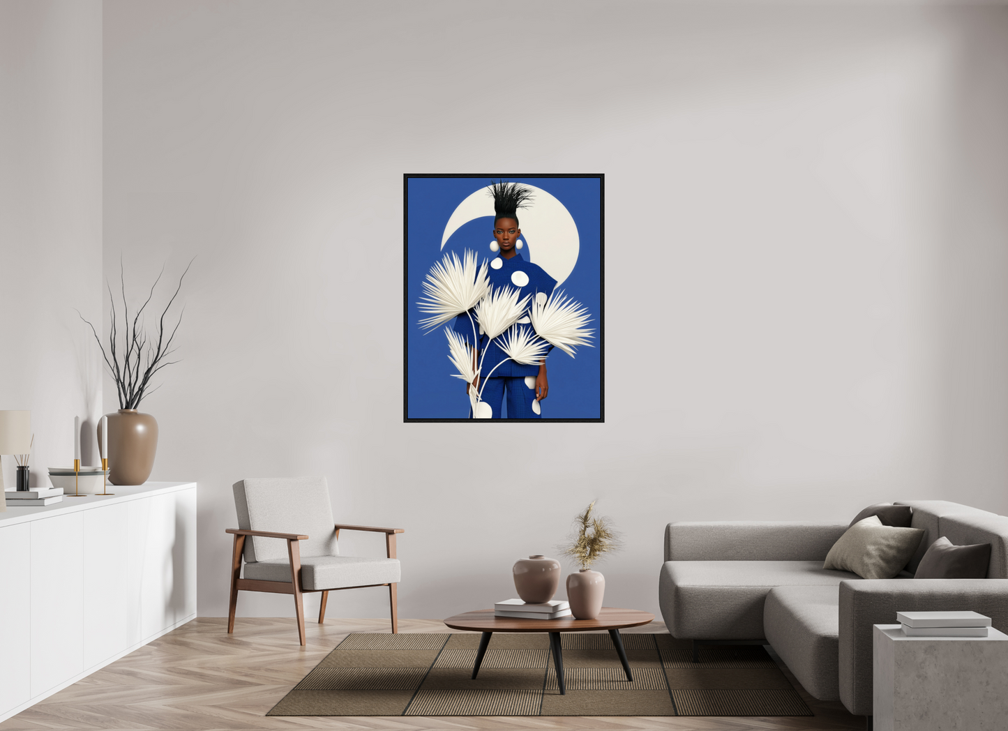 100 x 125 cm, Floater Frame Matisse Fashion XIV