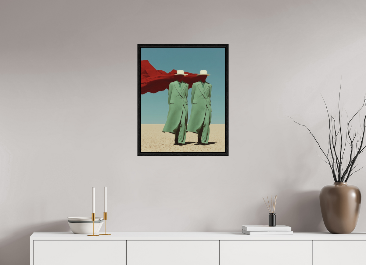 50 x 62,5 cm, Floater Frame Red Horizon XIII