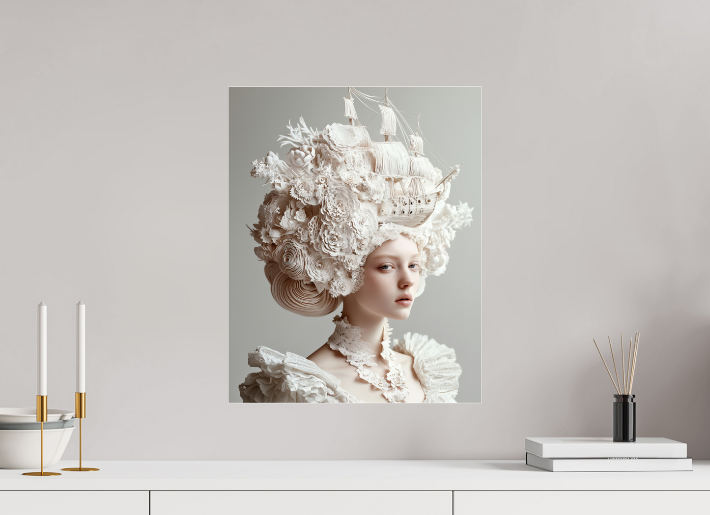 40 x 50 cm, Photo Print Under Acrylic Glass Hairdo XXIV