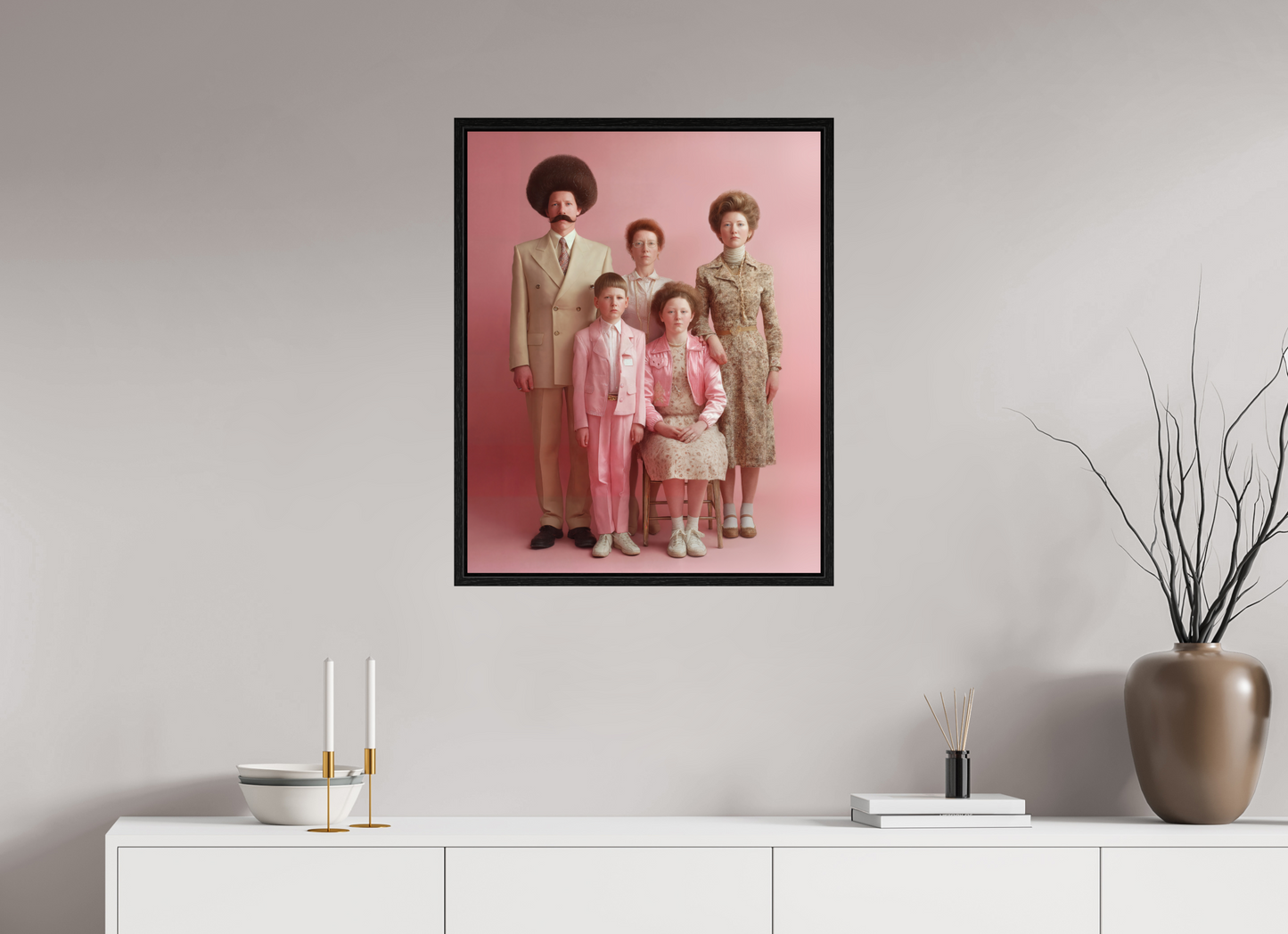 60 x 75 cm, Floater Frame We are family V