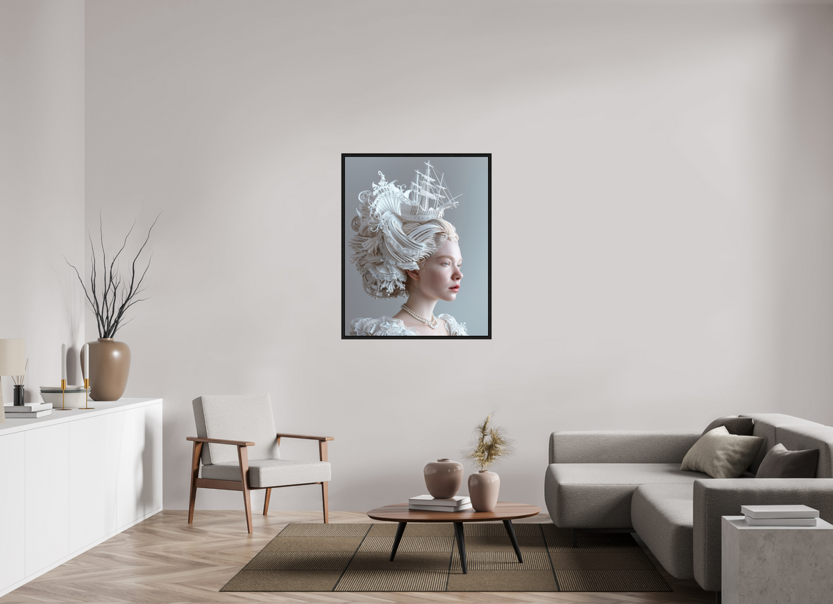 90 x 112,5 cm, Floater Frame Hairdo XVIII