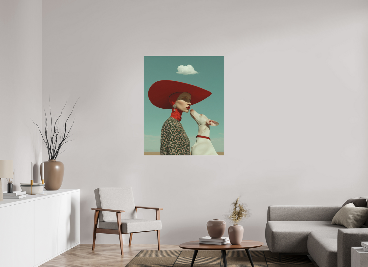 90 x 112,5 cm, Photo Print Under Acrylic Glass Red Horizon VII