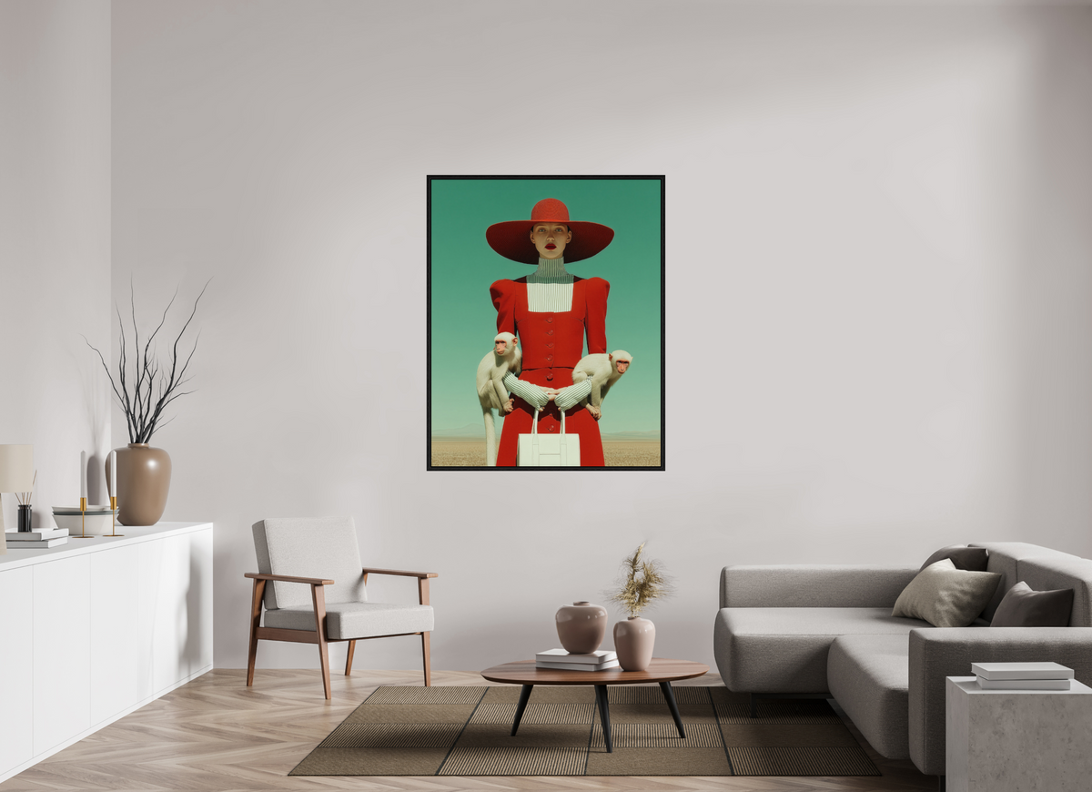 110 x 137,5 cm, Floater Frame Red Horizon III