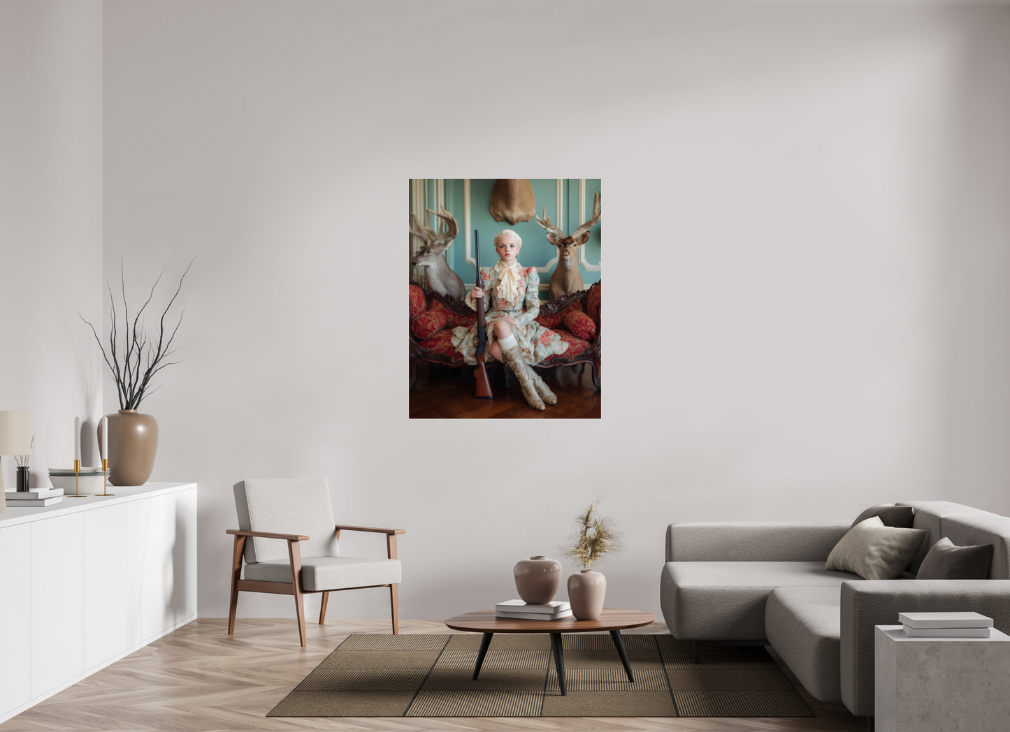 100 x 125 cm, Photo Print Under Acrylic Glass Hunting Season VIII