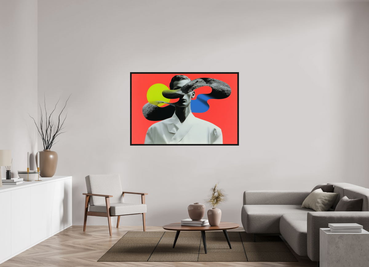 150 x 100 cm, Floater Frame Geometry of Memory VII