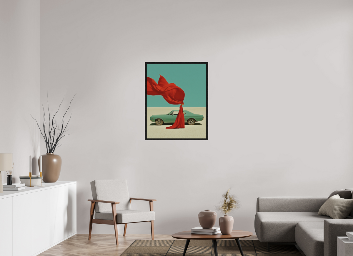 70 x 87,5 cm, Floater Frame Red Horizon IV