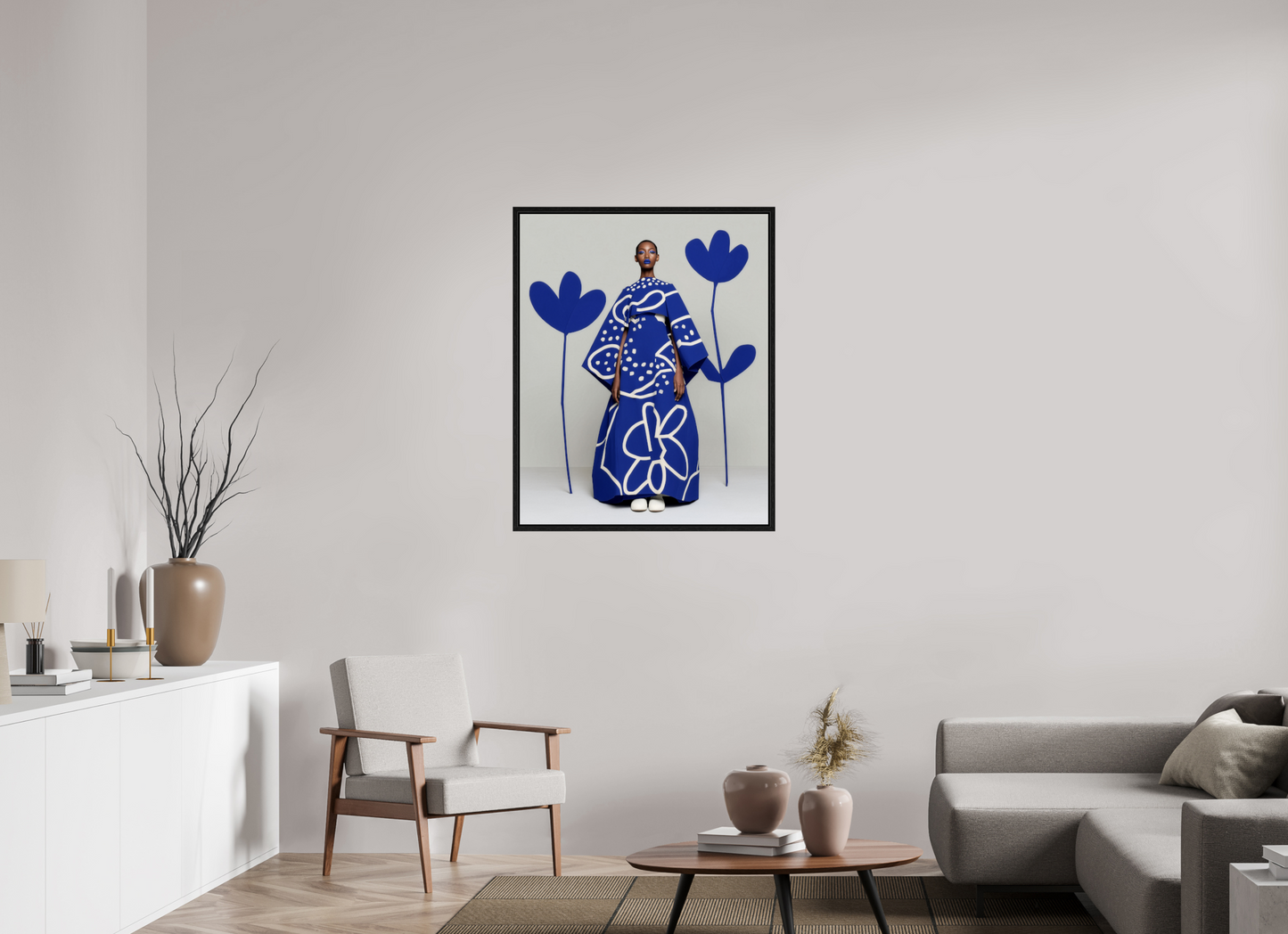 80 x 100 cm, Floater Frame Matisse Fashion XX