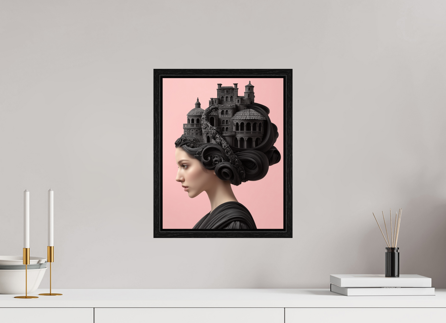 30 x 37,5 cm, Floater Frame Hairdo XVI