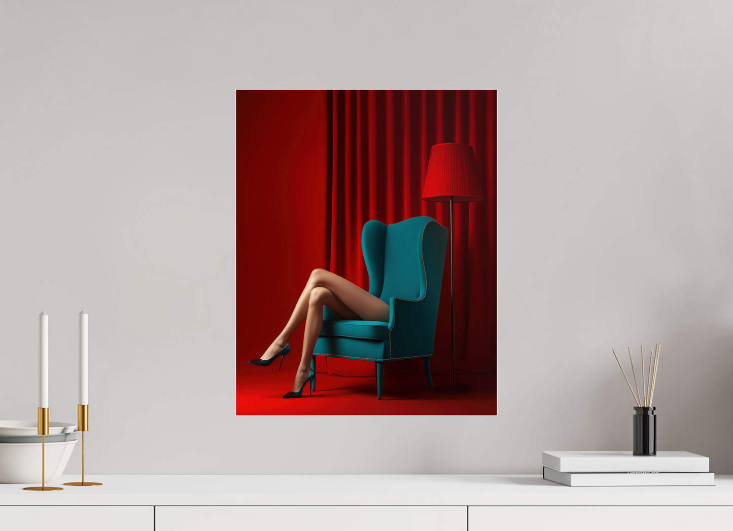 40 x 50 cm, Photo Print Under Acrylic Glass Legs IV