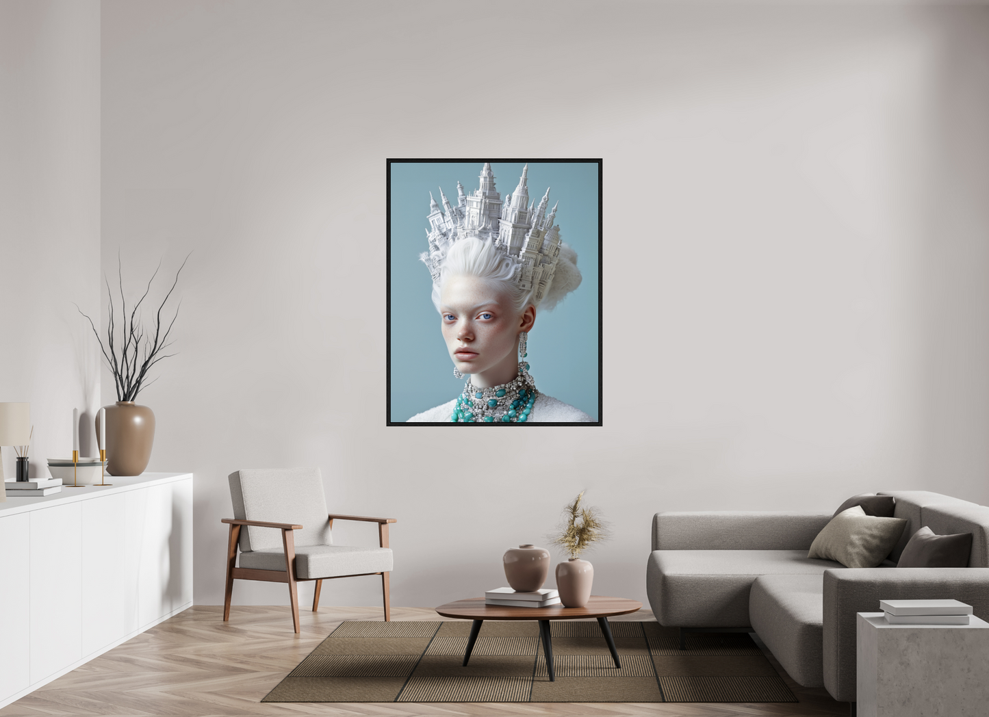 110 x 137,5 cm, Floater Frame Hairdo VI