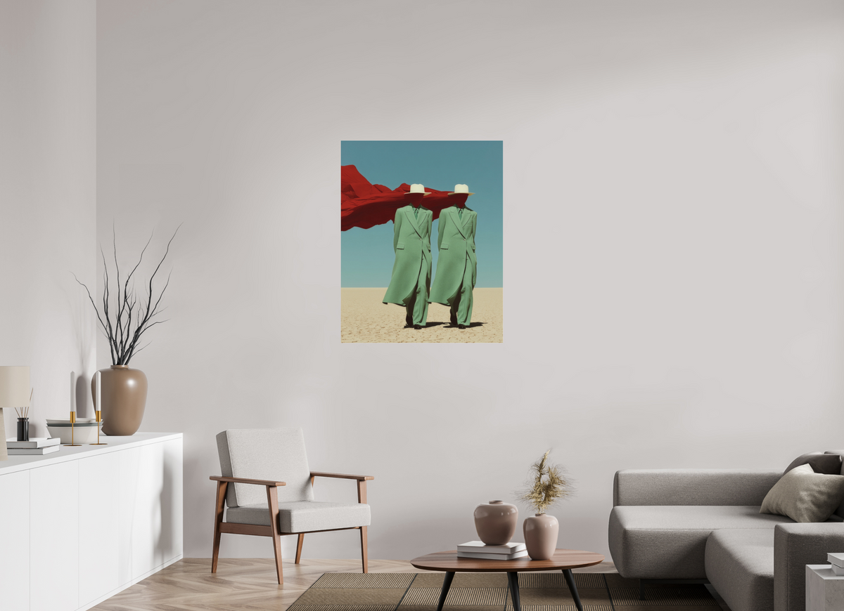 80 x 100 cm, Photo Print Under Acrylic Glass Red Horizon XIII