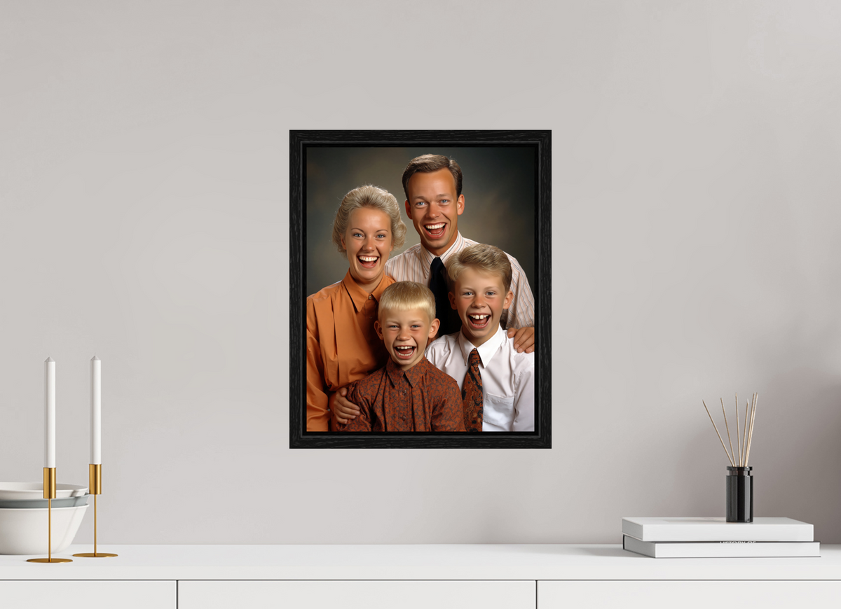 30 x 37,5 cm, Floater Frame We are family VI