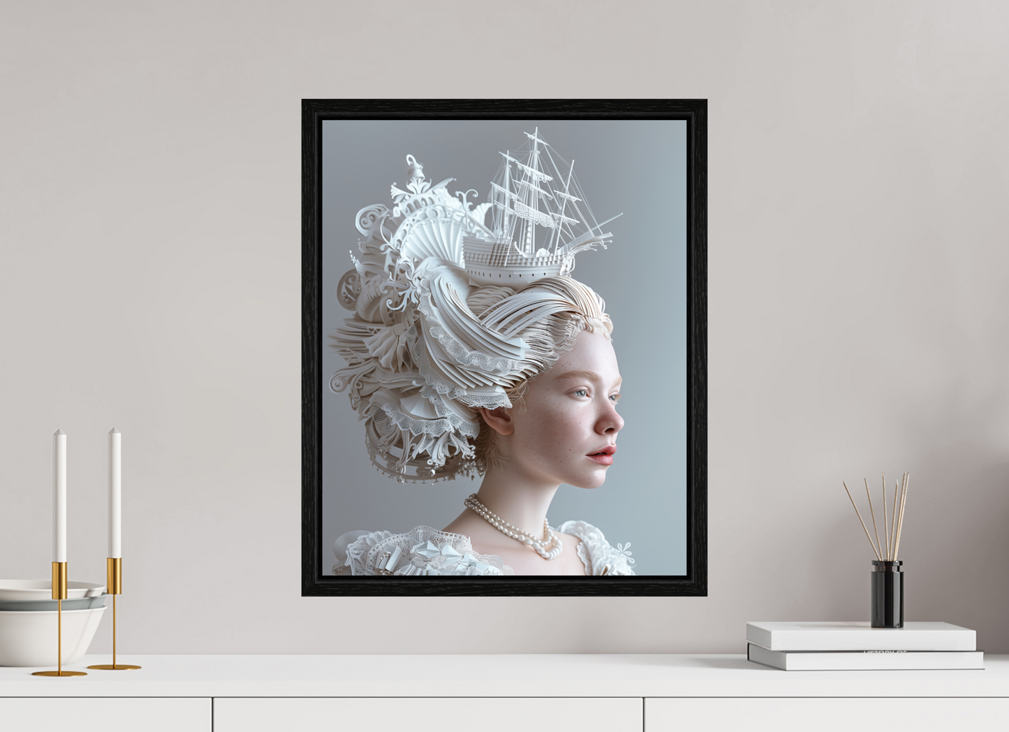 40 x 50 cm, Floater Frame Hairdo XVIII