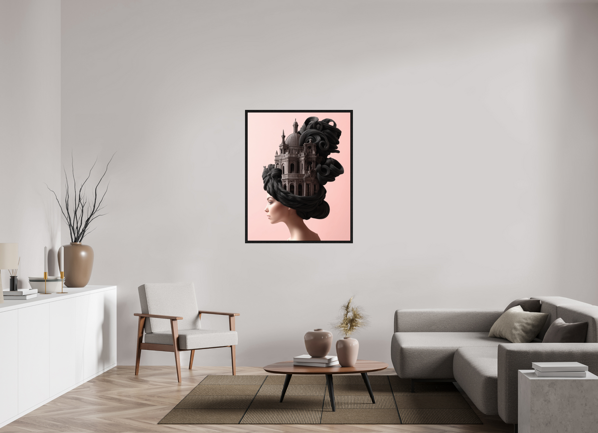 90 x 112,5 cm, Floater Frame Hairdo XV