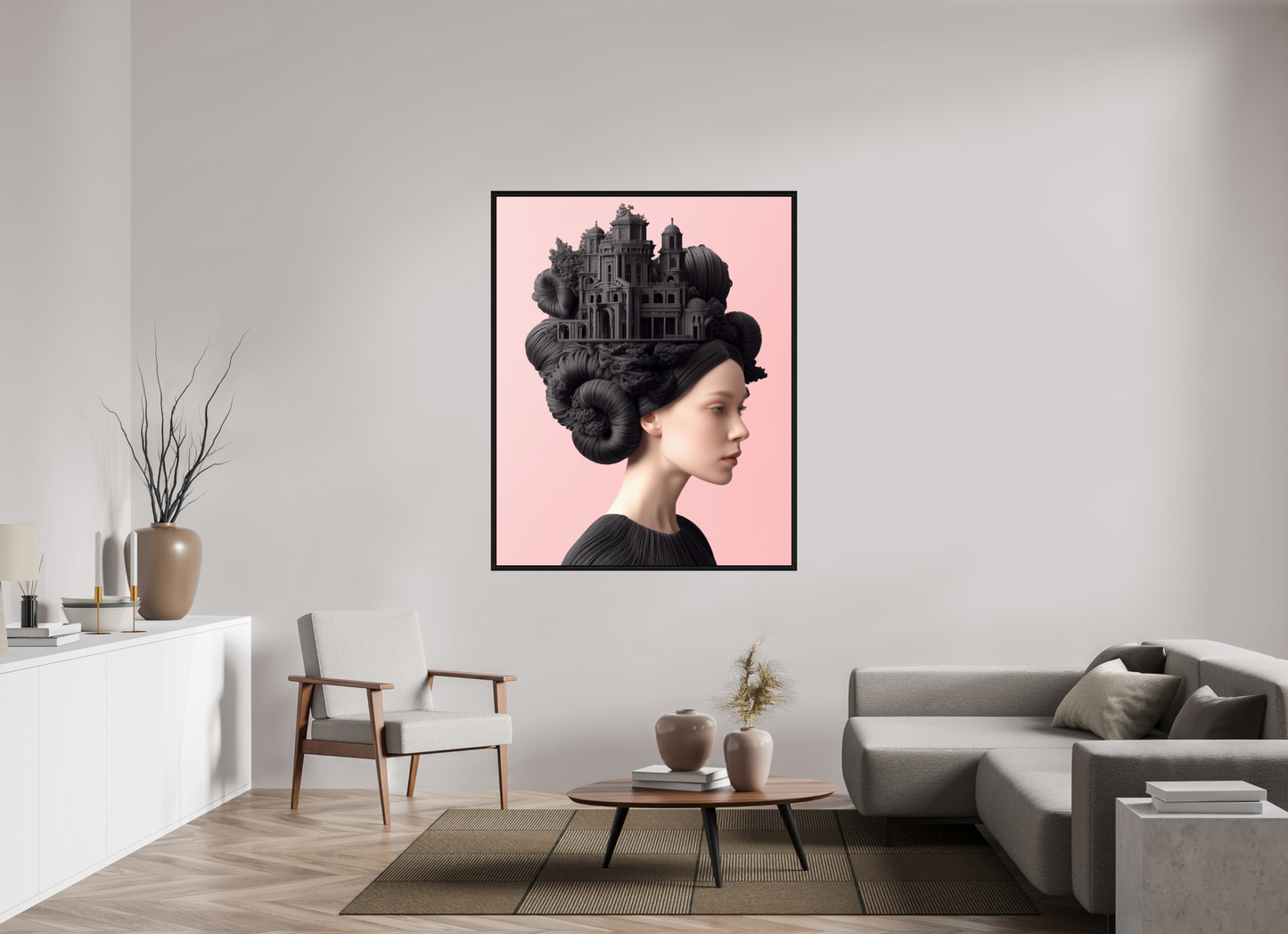120 x 150 cm, Floater Frame Hairdo IXX
