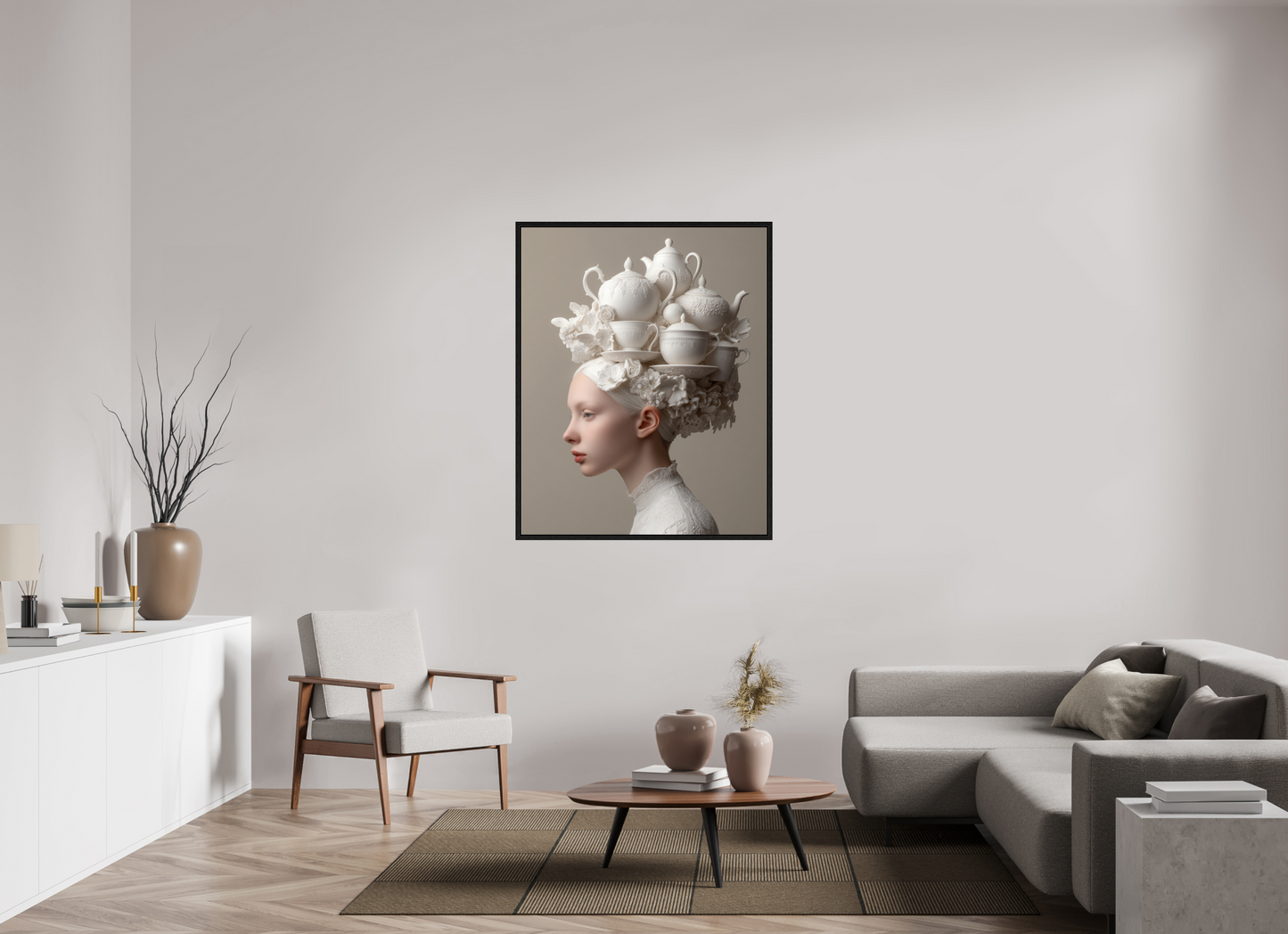 100 x 125 cm, Floater Frame Hairdo III