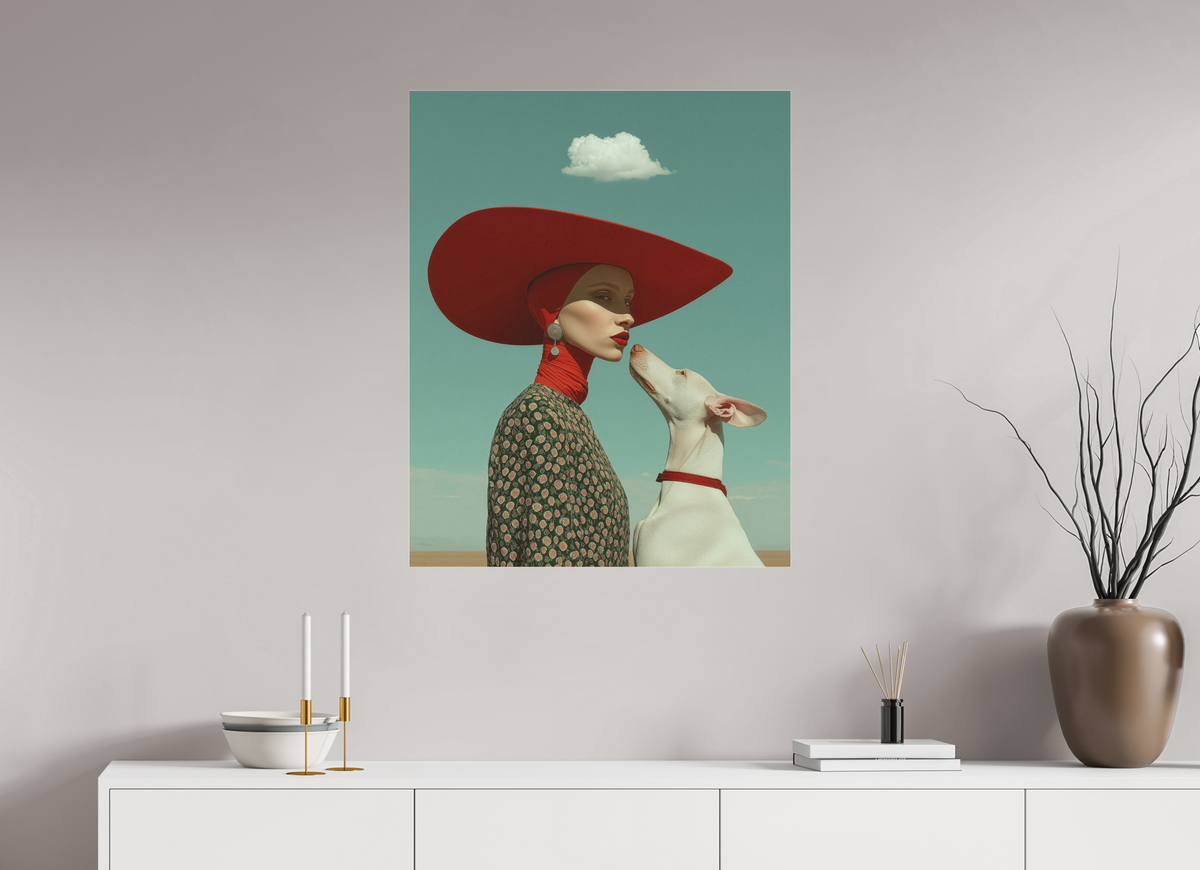 70 x 87,5 cm, Photo Print Under Acrylic Glass Red Horizon VII