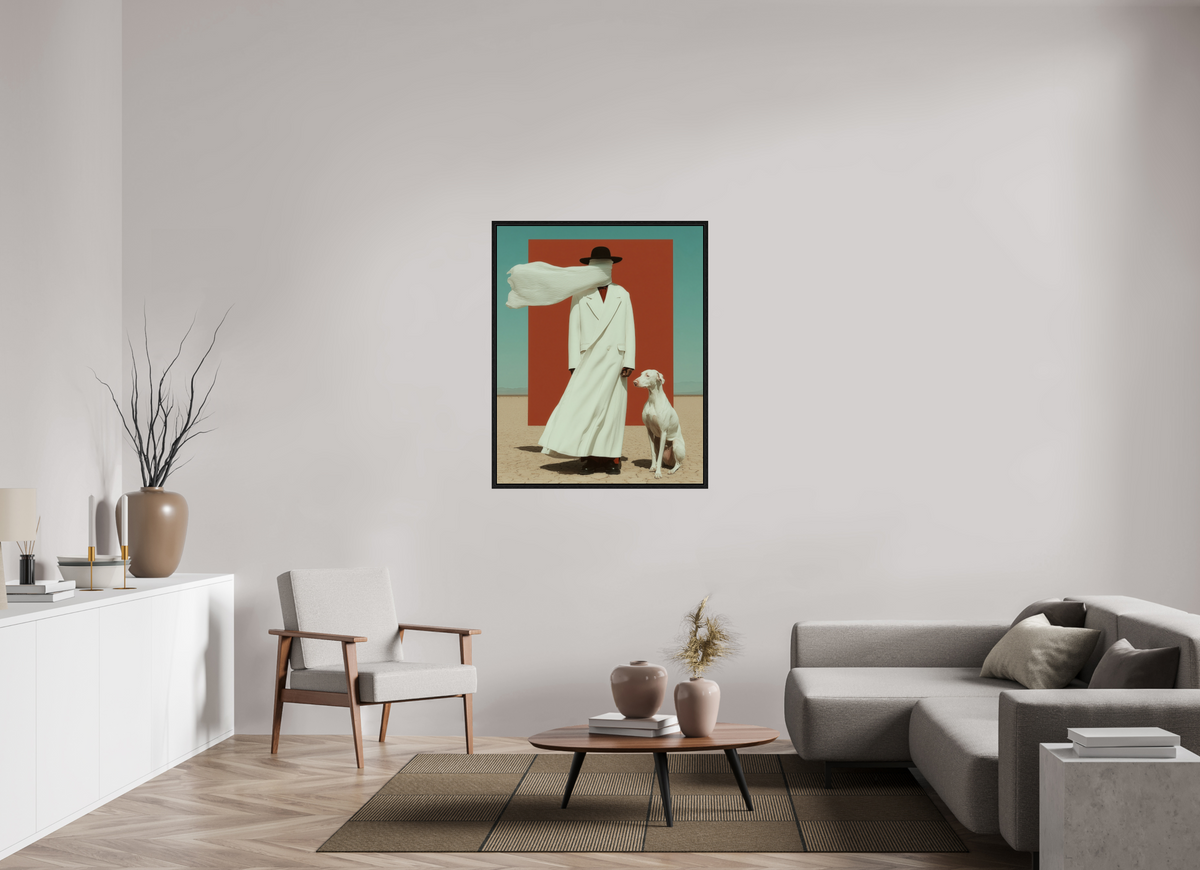 90 x 112,5 cm, Floater Frame Red Horizon VIII