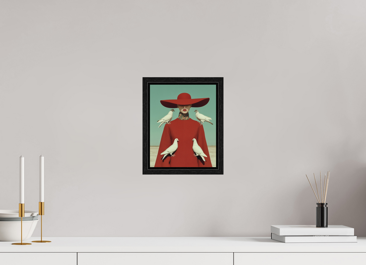 20 x 25 cm, Floater Frame Red Horizon IX
