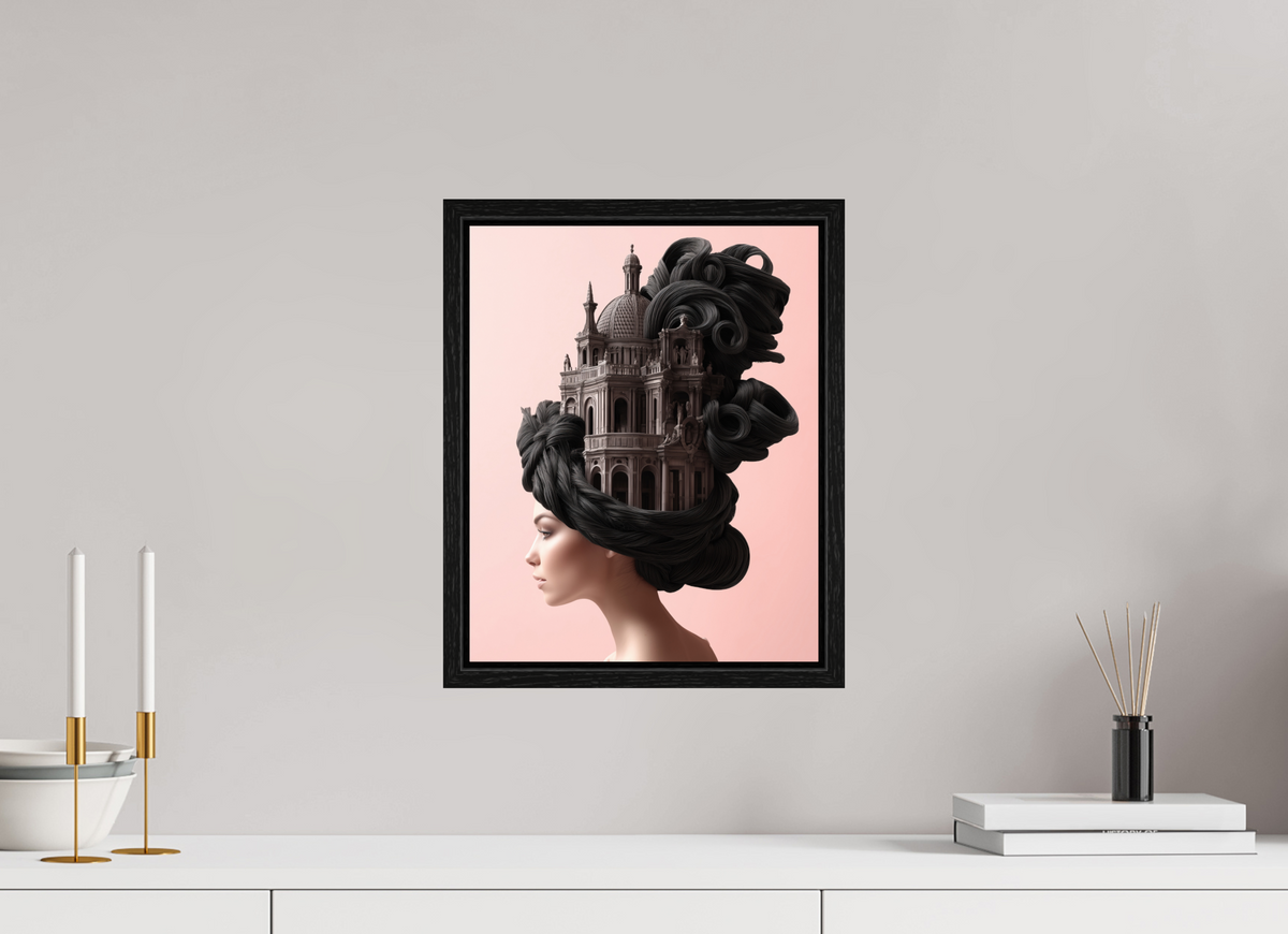 30 x 37,5 cm, Floater Frame Hairdo XV