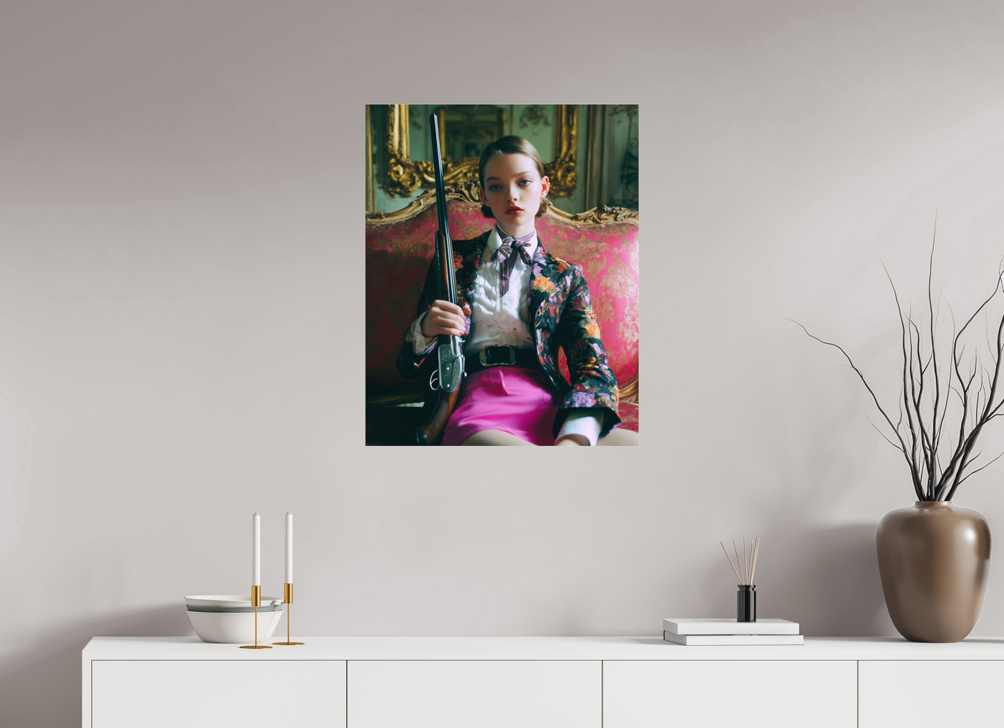 60 x 75 cm, Photo Print Under Acrylic Glass Hunting Season I