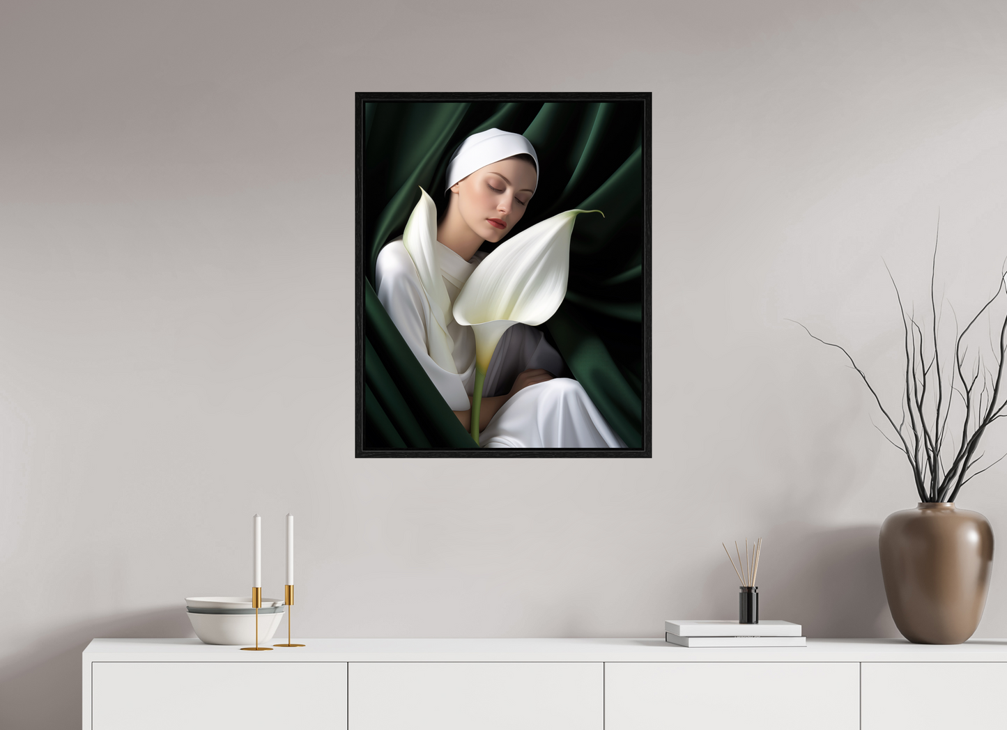 60 x 75 cm, Floater Frame Calla XII