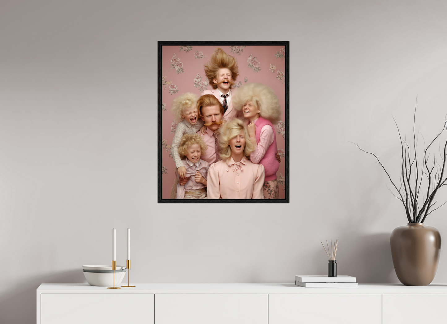 60 x 75 cm, Floater Frame We are family II