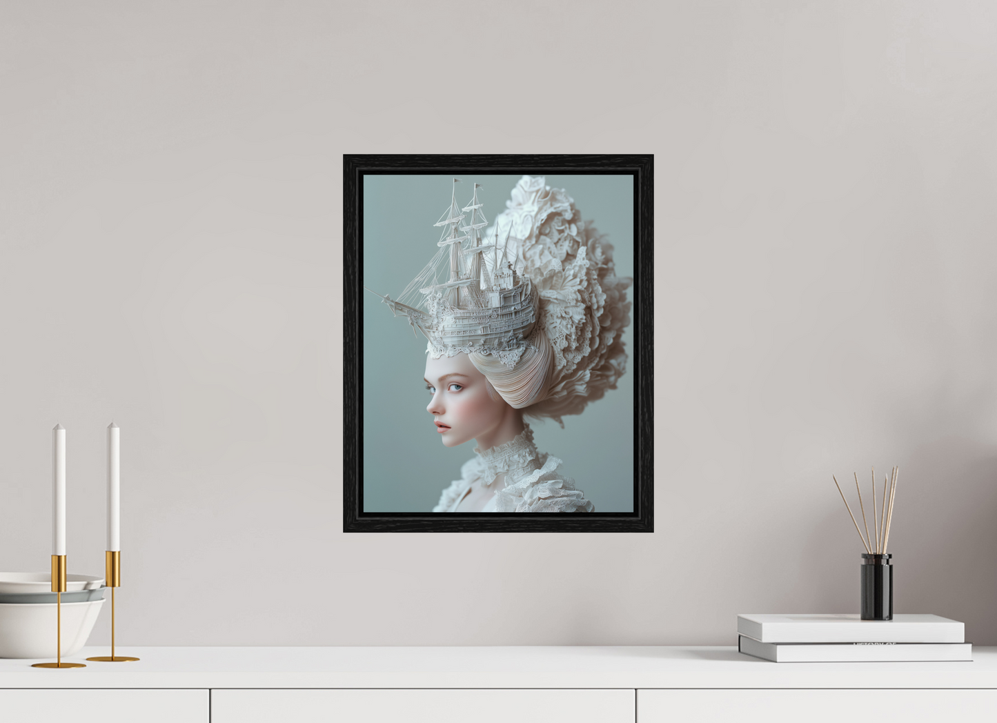 30 x 37,5 cm, Floater Frame Hairdo XVII