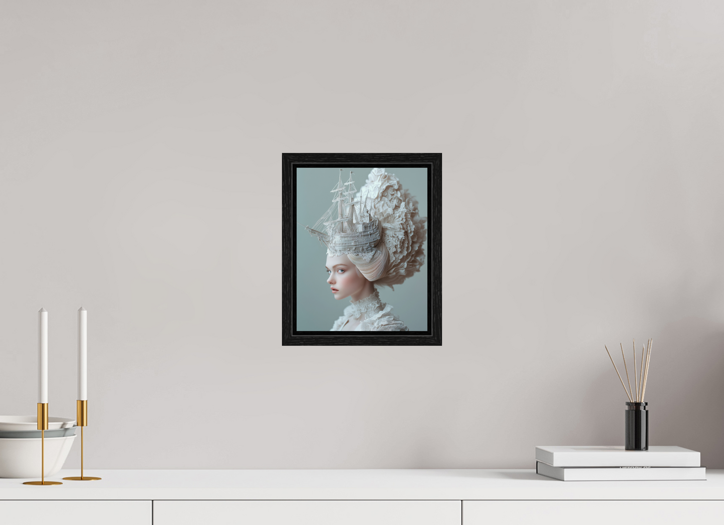 20 x 25 cm, Floater Frame Hairdo XVII