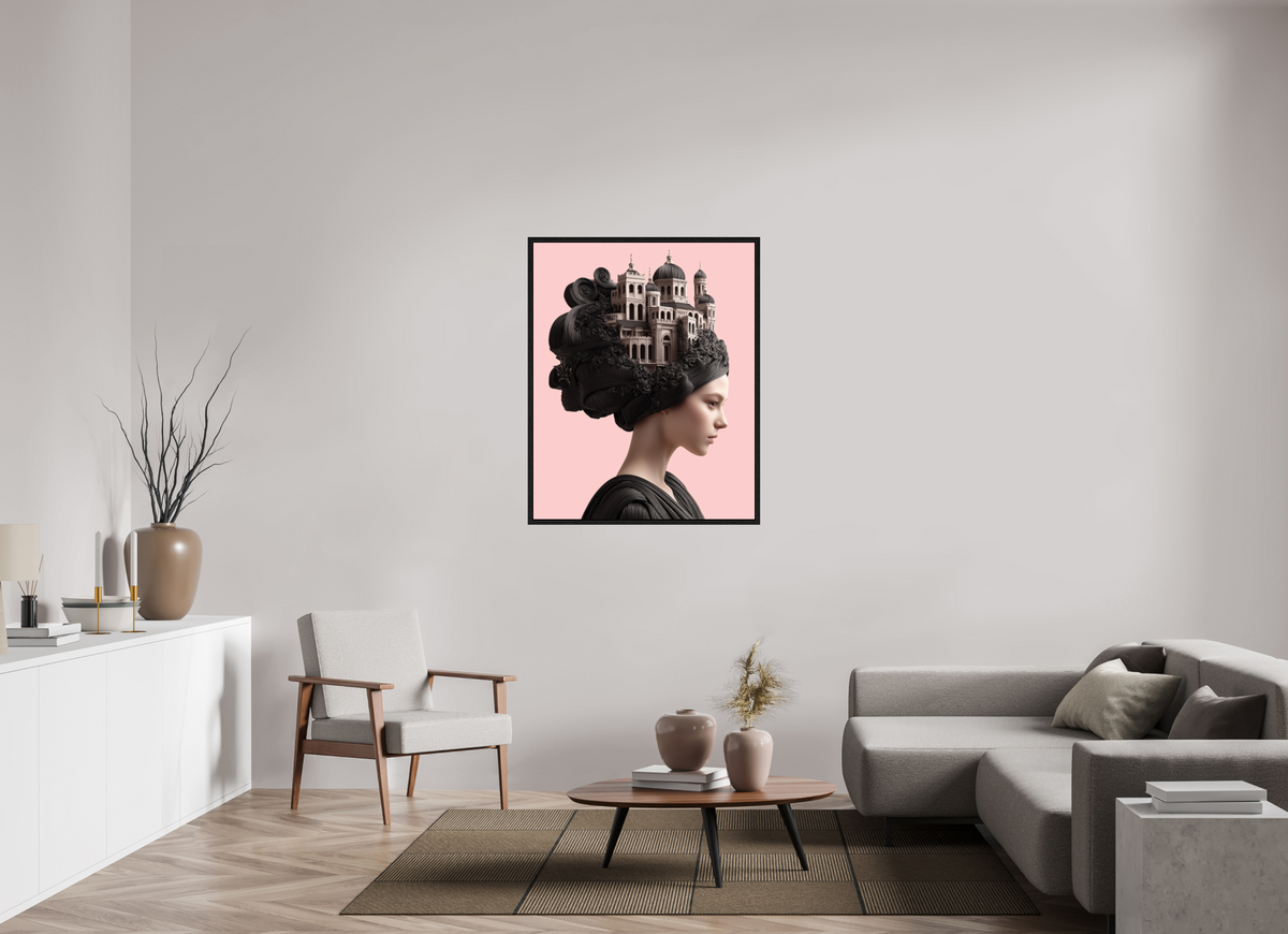 90 x 112,5 cm, Floater Frame Hairdo XXIII