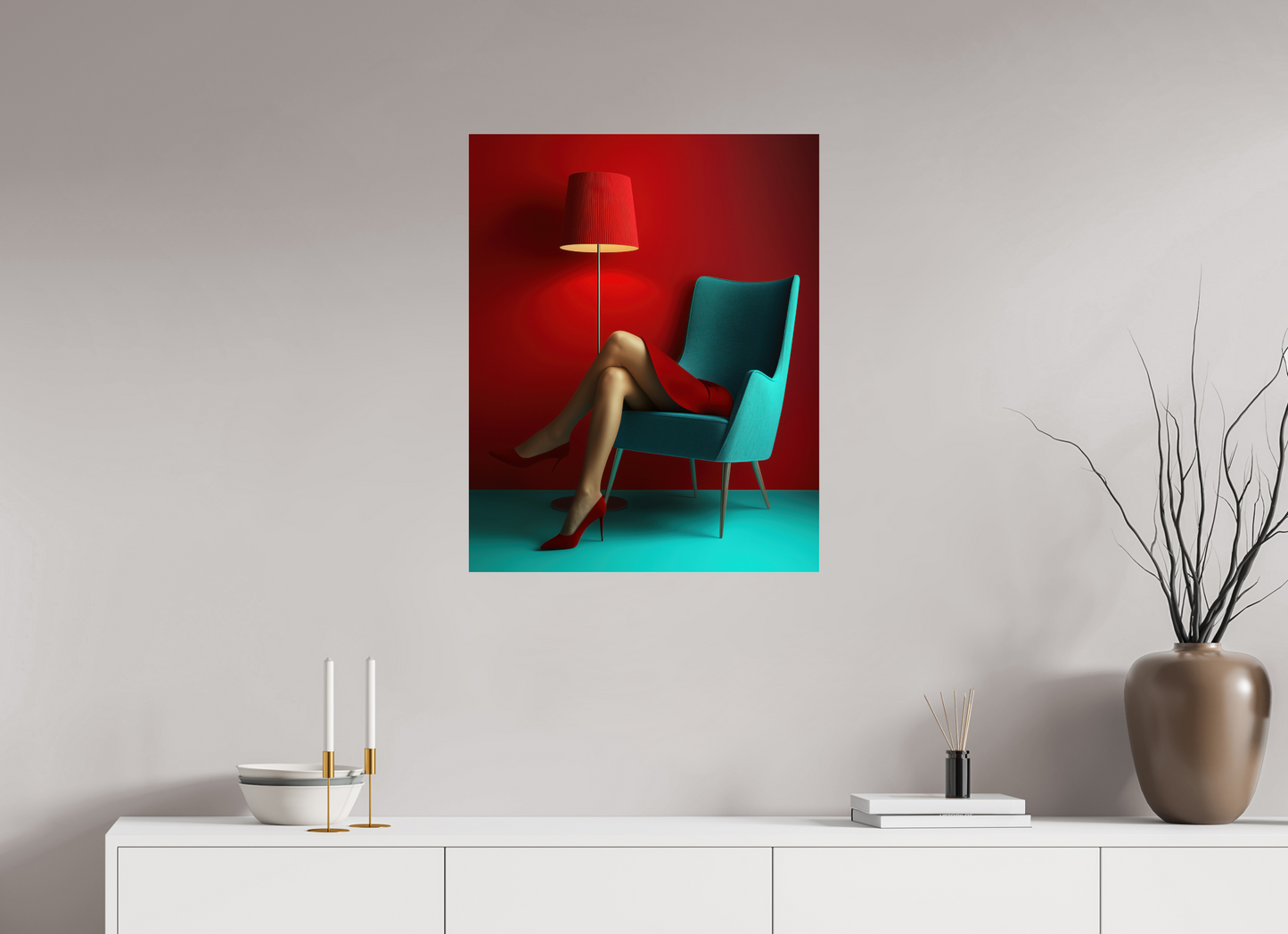 60 x 75 cm, Photo Print Under Acrylic Glass Legs III