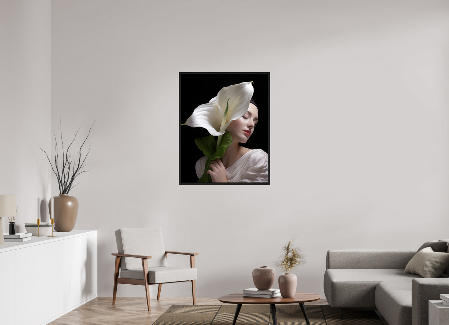 80 x 100 cm, Floater Frame Calla XVII