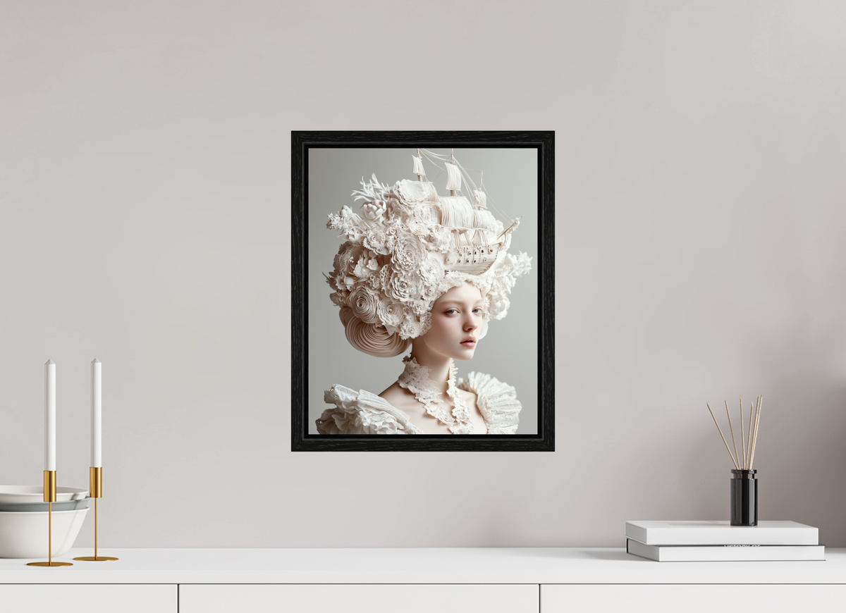 30 x 37,5 cm, Floater Frame Hairdo XXIV
