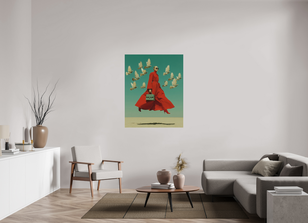 100 x 125 cm, Photo Print Under Acrylic Glass Red Horizon XI