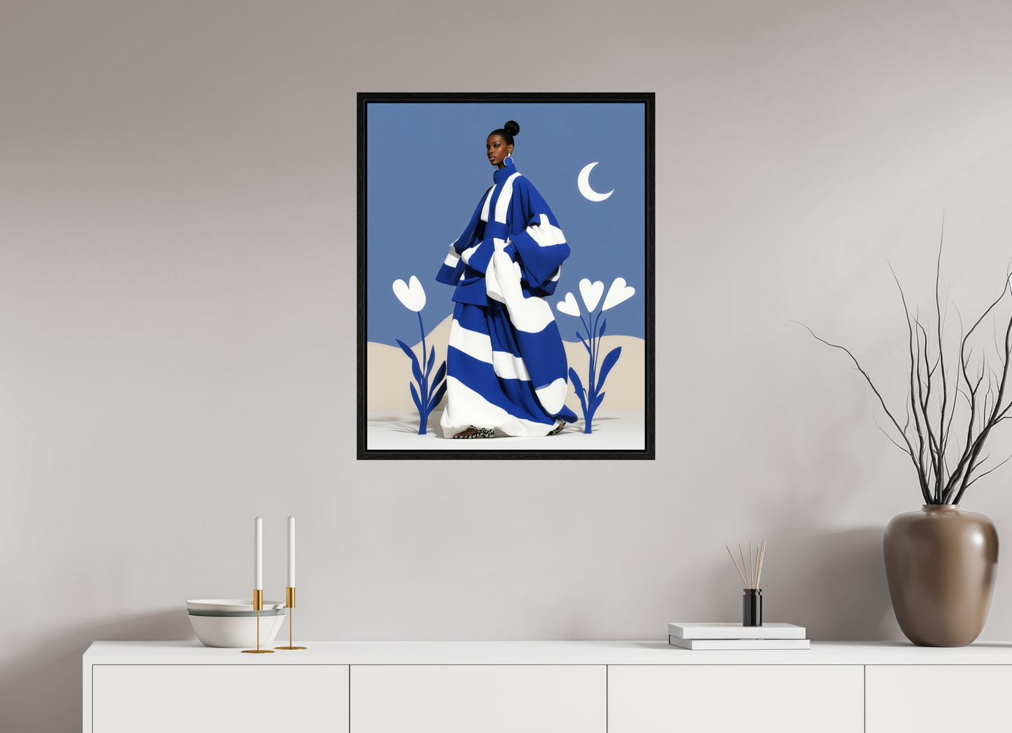 60 x 75 cm, Floater Frame Matisse Fashion II