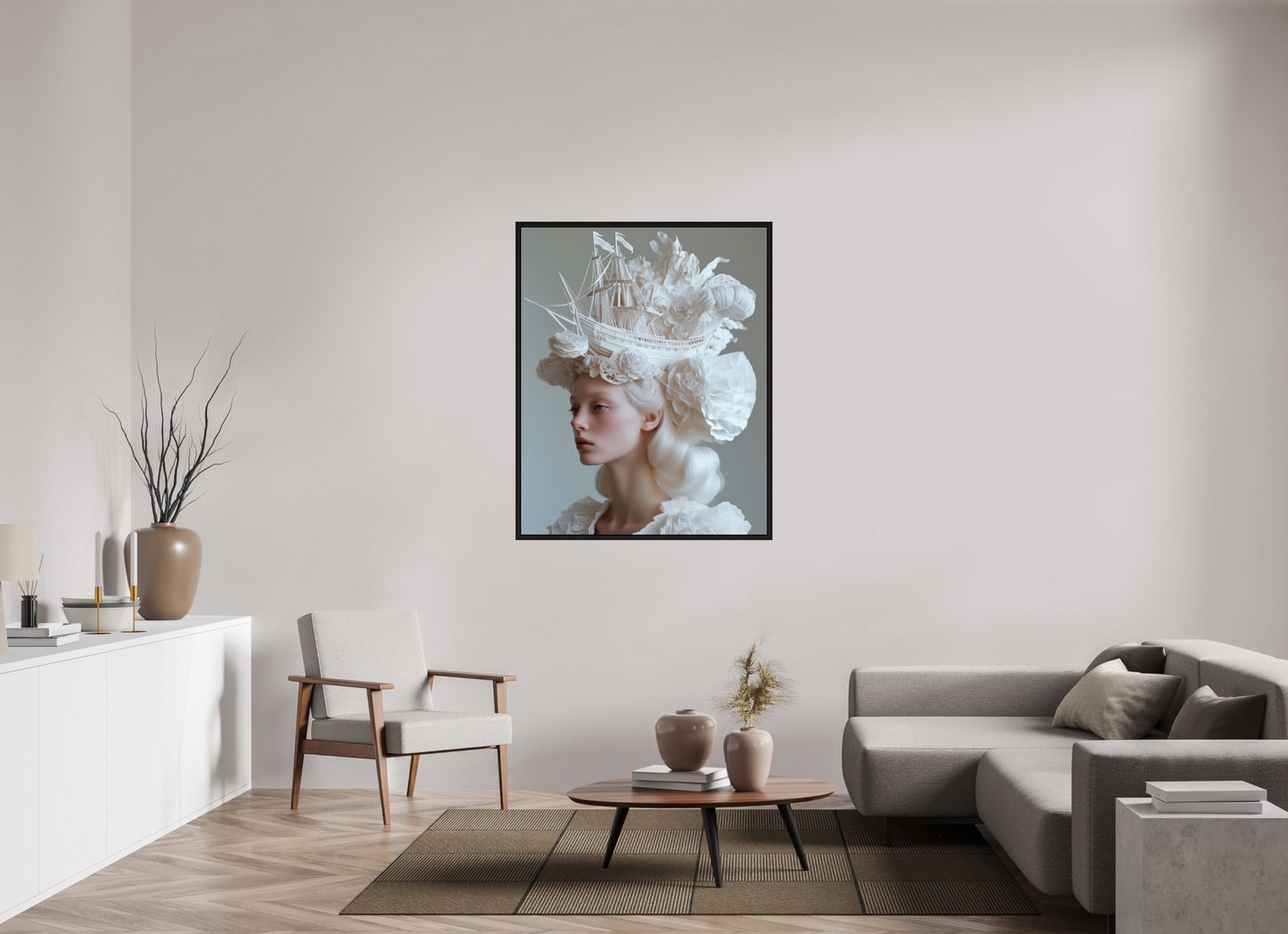 100 x 125 cm, Floater Frame Hairdo XX