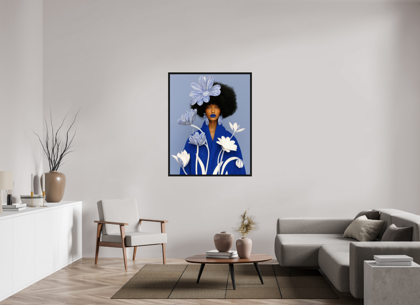 100 x 125 cm, Floater Frame Matisse Fashion XI