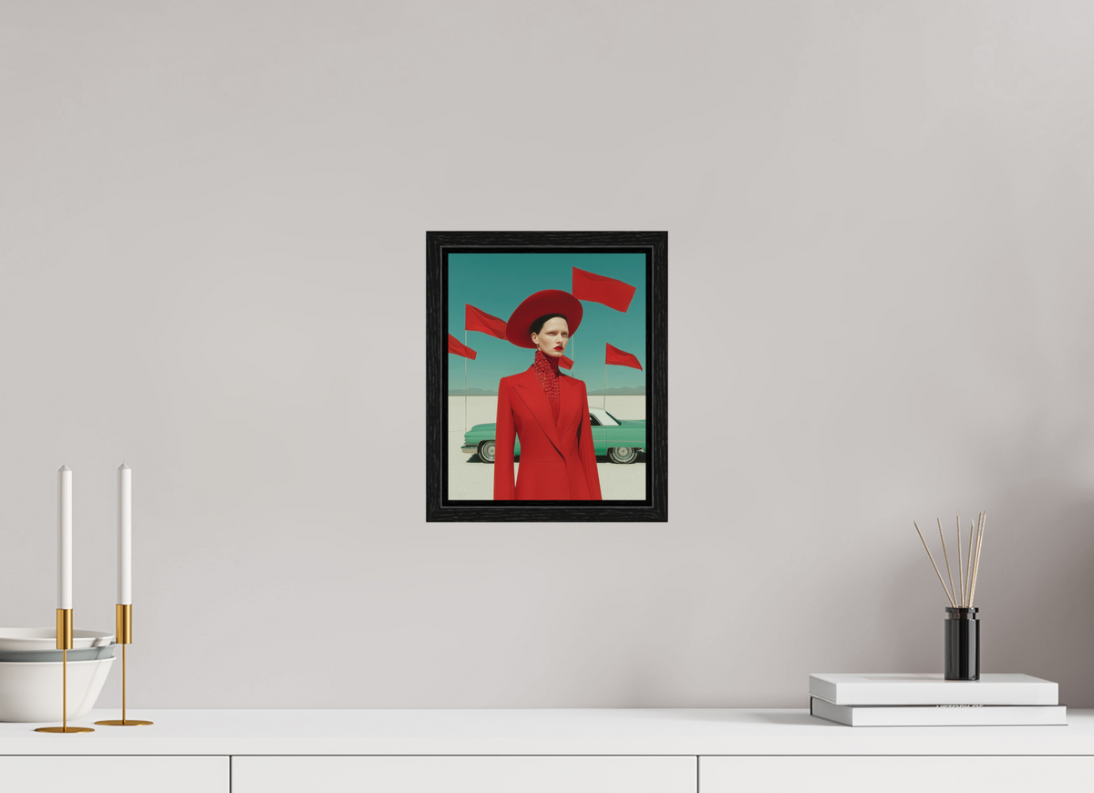 20 x 25 cm, Floater Frame Red Horizon I