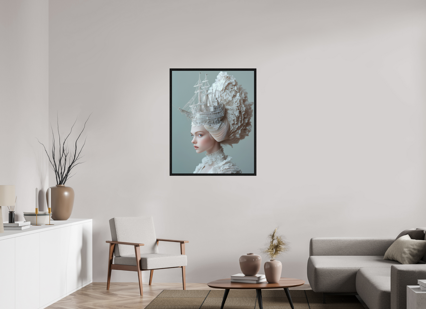 80 x 100 cm, Floater Frame Hairdo XVII