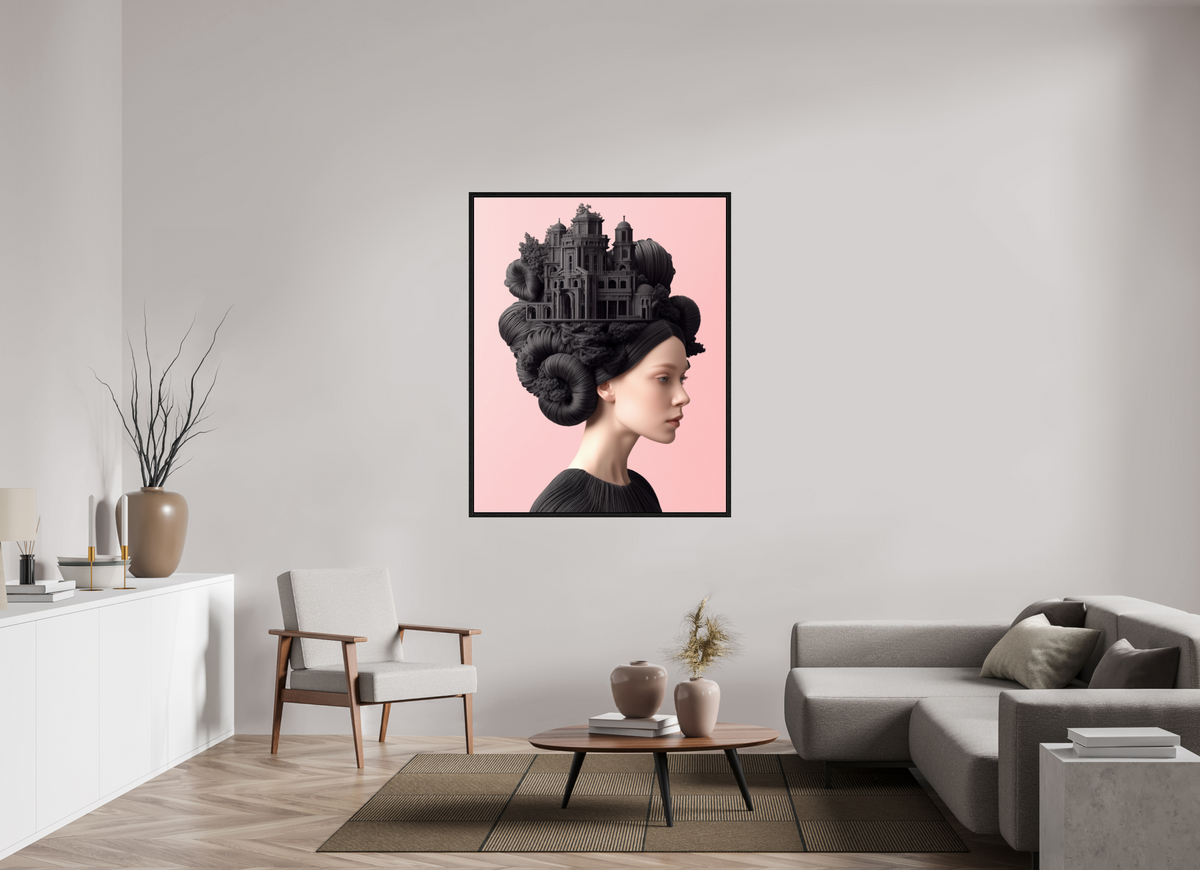 110 x 137,5 cm, Floater Frame Hairdo IXX