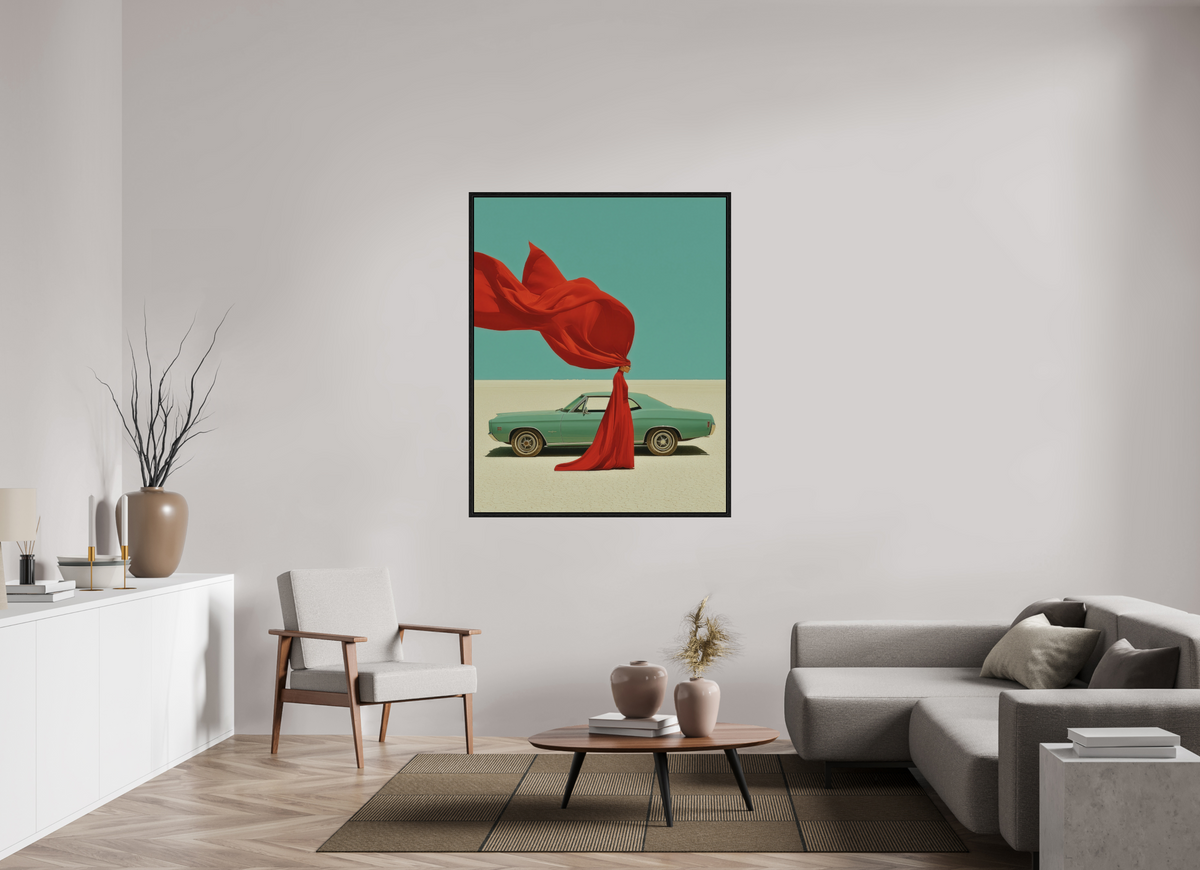 110 x 137,5 cm, Floater Frame Red Horizon IV
