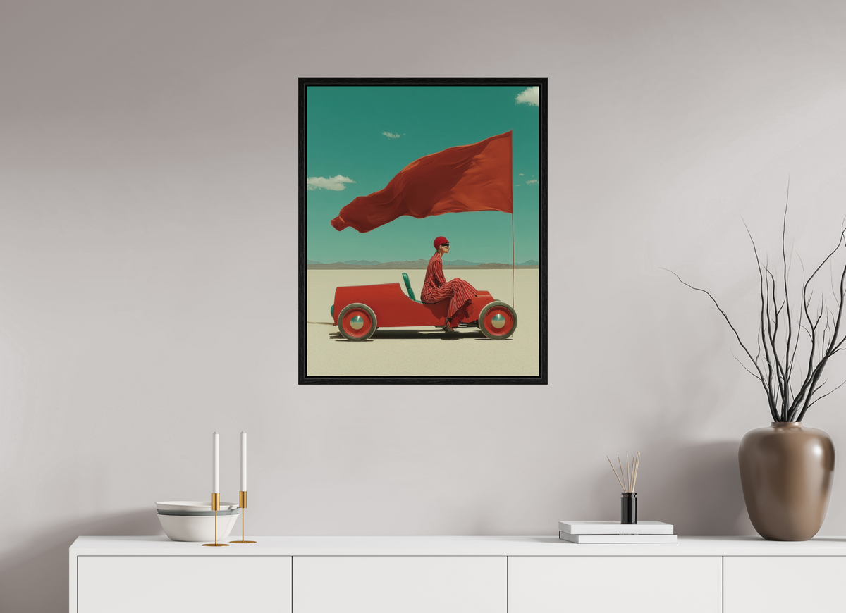 60 x 75 cm, Floater Frame Red Horizon X