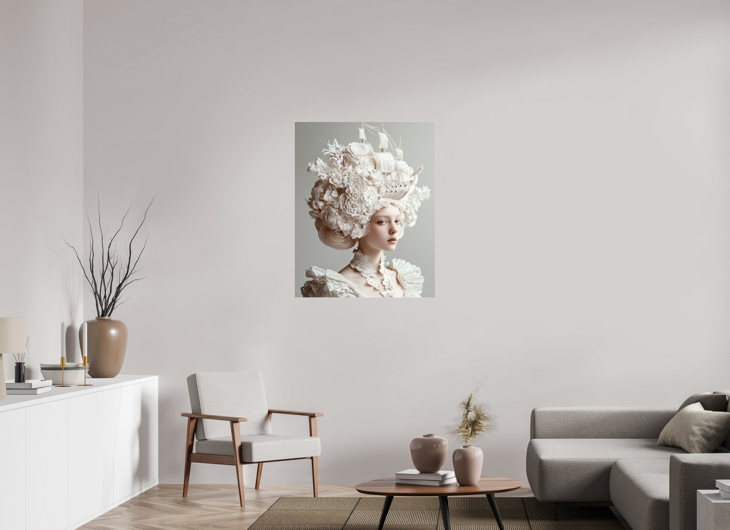 80 x 100 cm, Photo Print Under Acrylic Glass Hairdo XXIV