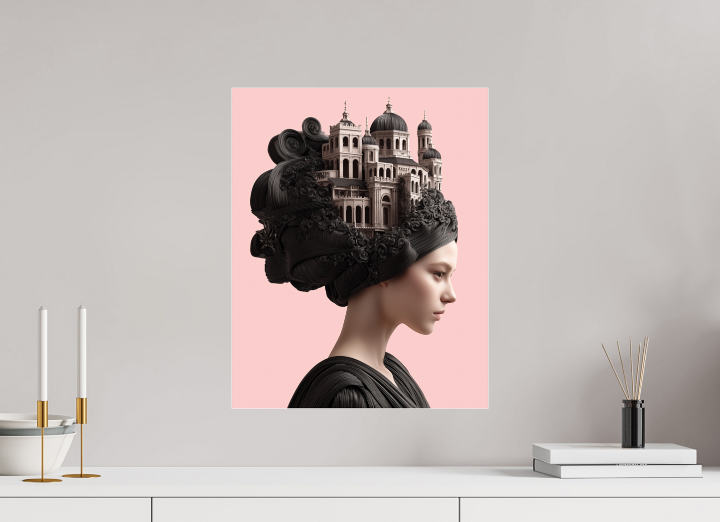 40 x 50 cm, Photo Print Under Acrylic Glass Hairdo XXIII