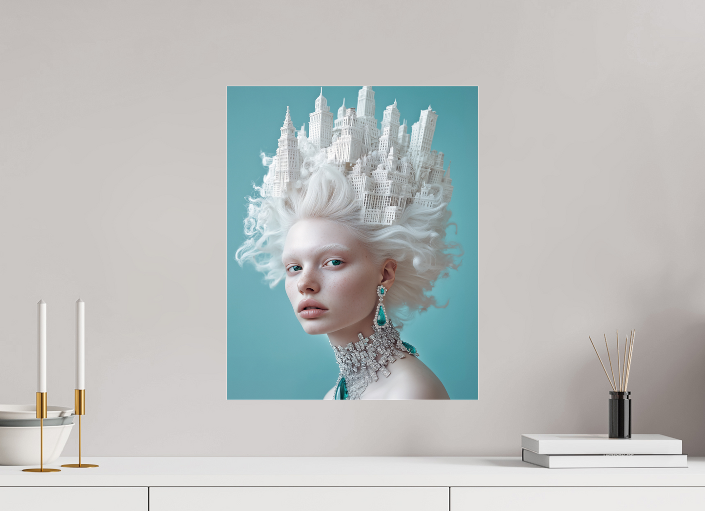 40 x 50 cm, Photo Print Under Acrylic Glass Hairdo IV