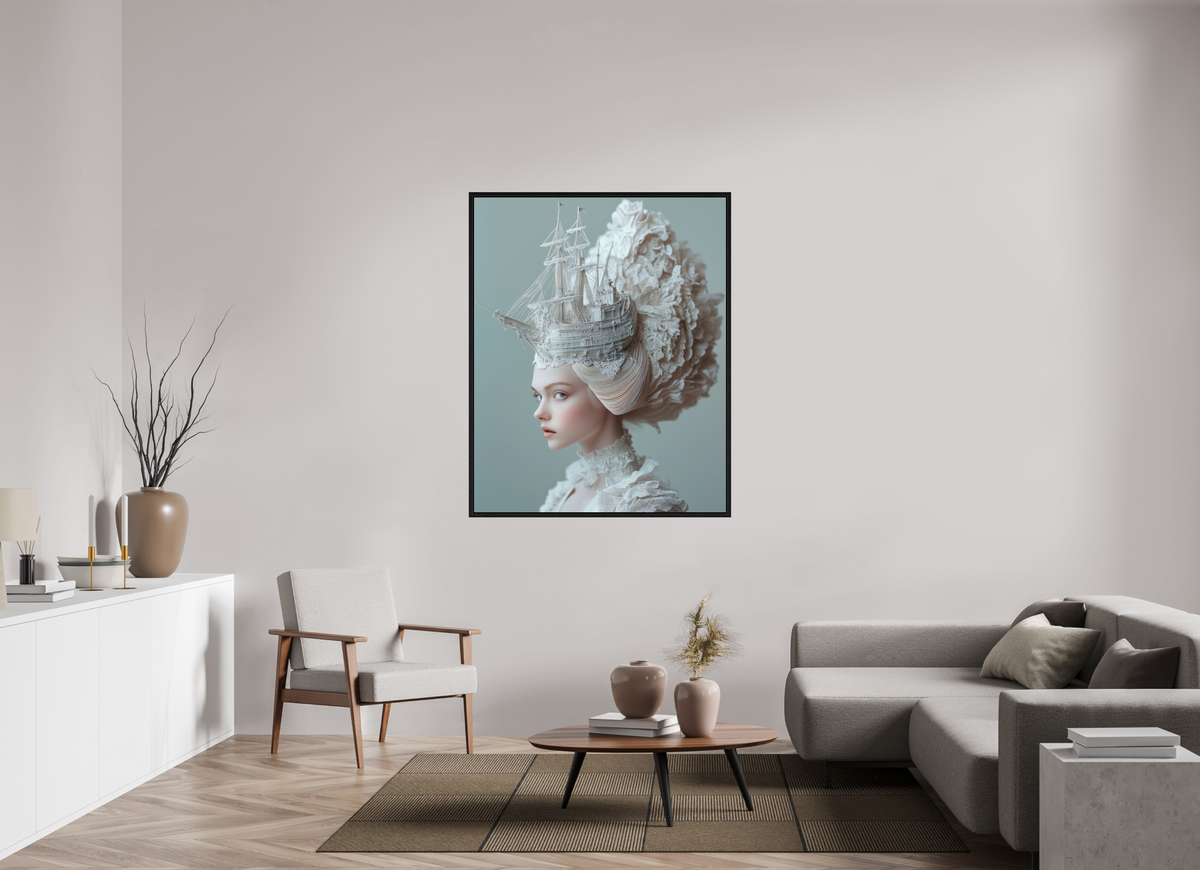 110 x 137,5 cm, Floater Frame Hairdo XVII
