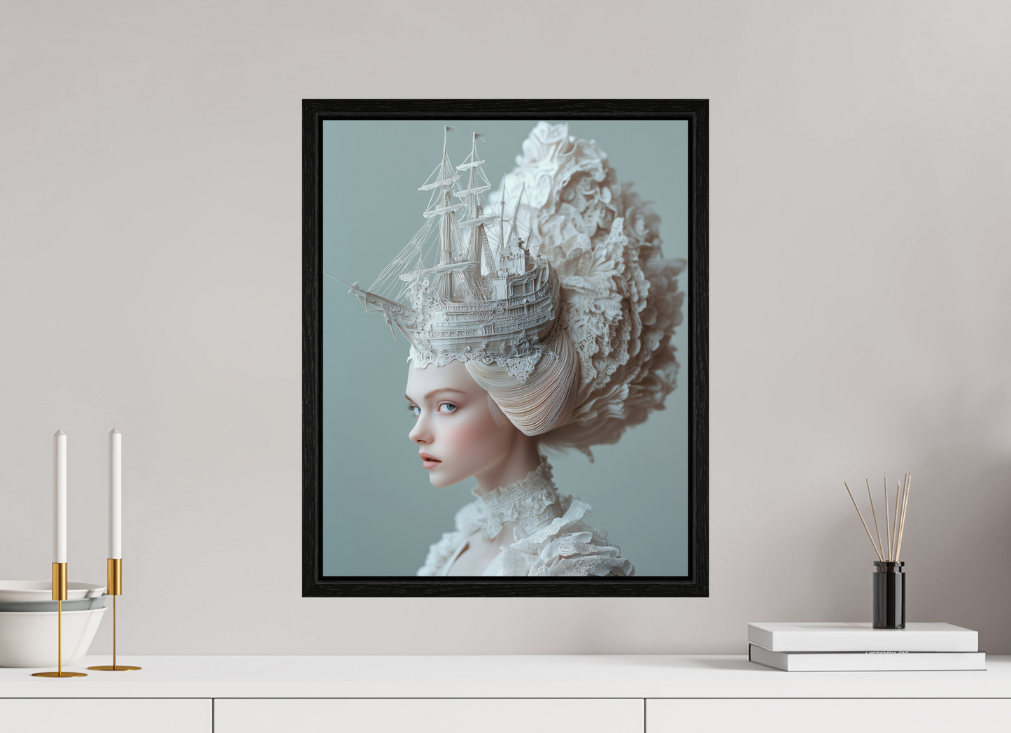 40 x 50 cm, Floater Frame Hairdo XVII